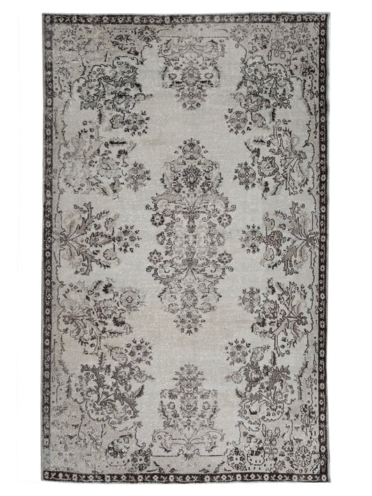 Artisan Angelina  Brown Beige Vintage Knotted Rug