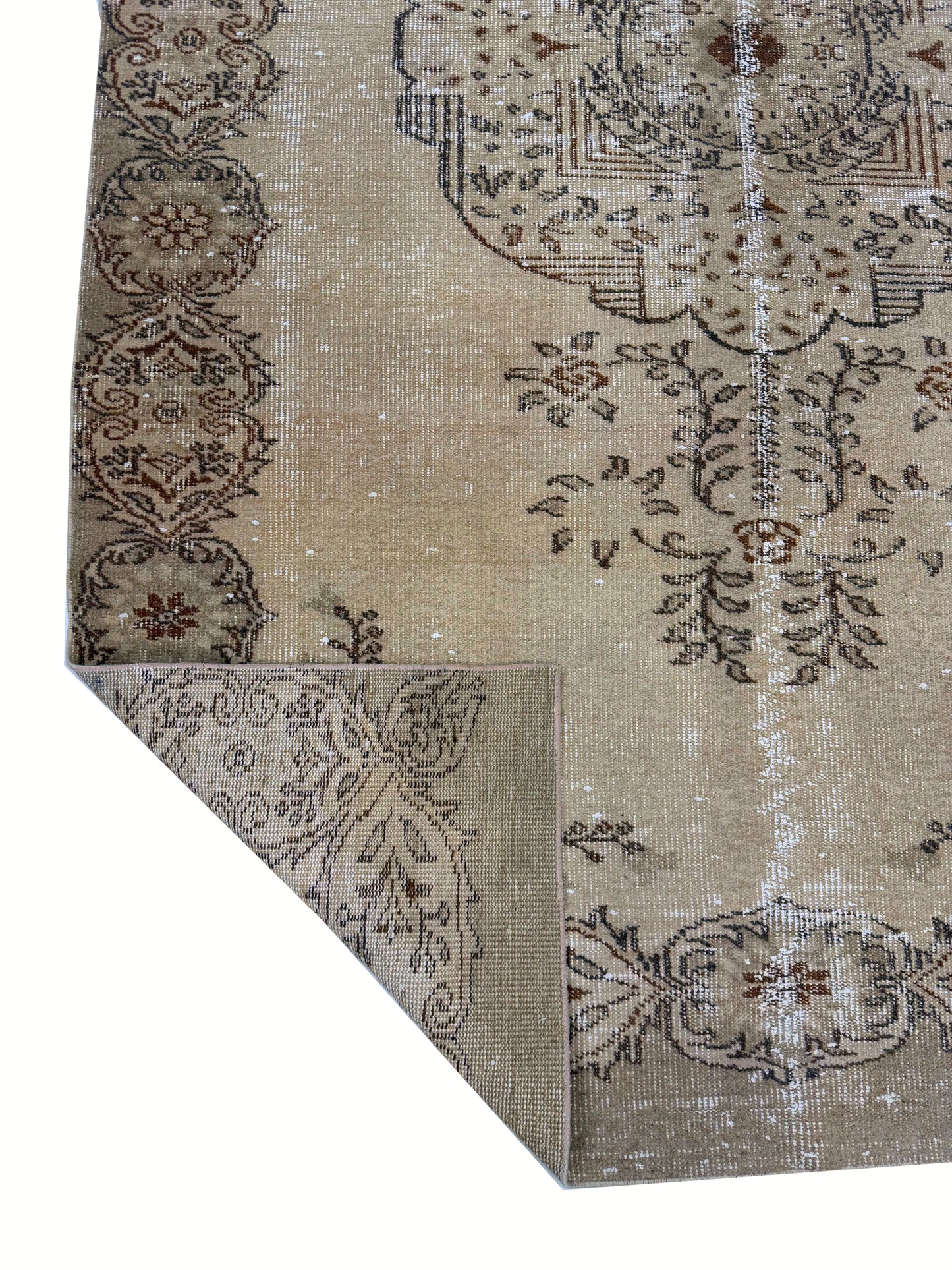 Artisan Angelina  Ivory  Vintage Knotted Rug
