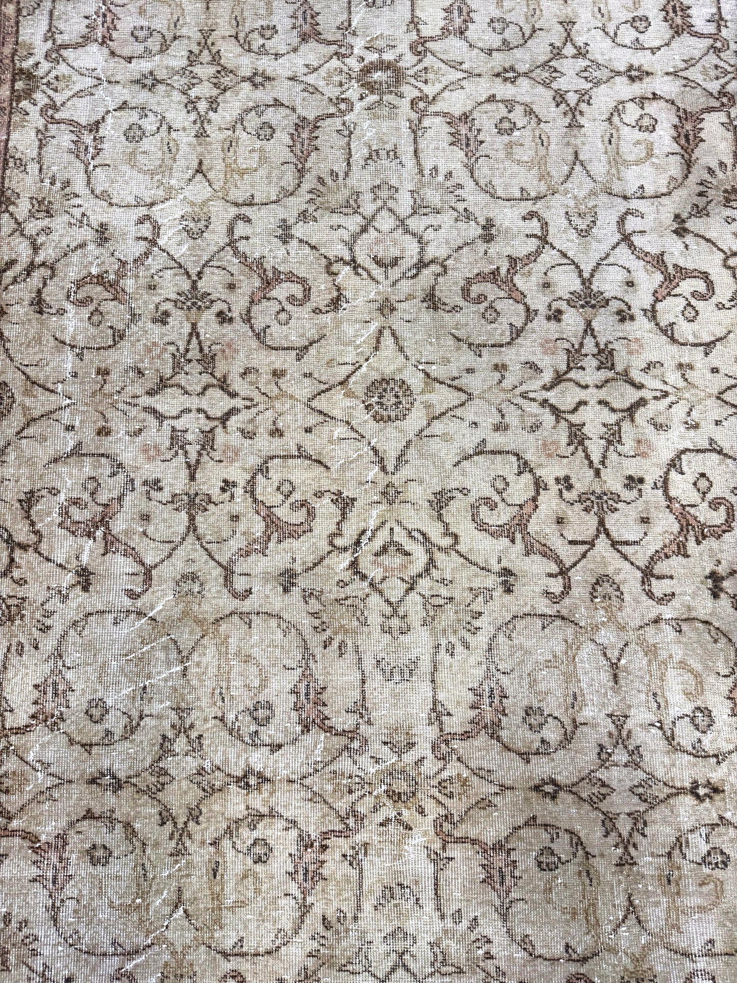 Artisan Angelina  Rust Ivory Vintage Knotted Rug
