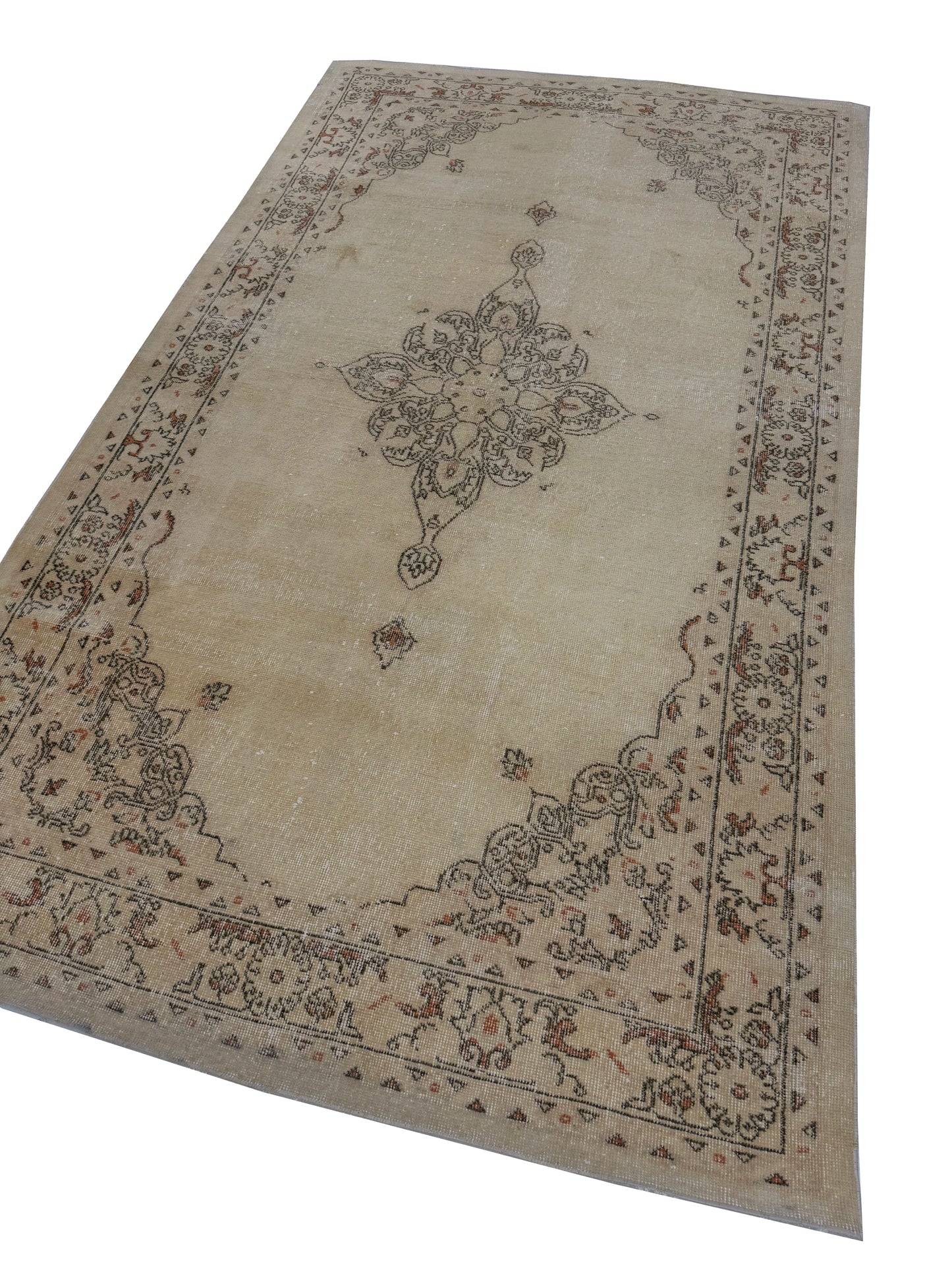 Artisan Angelina  Dk.Beige Rust Vintage Knotted Rug