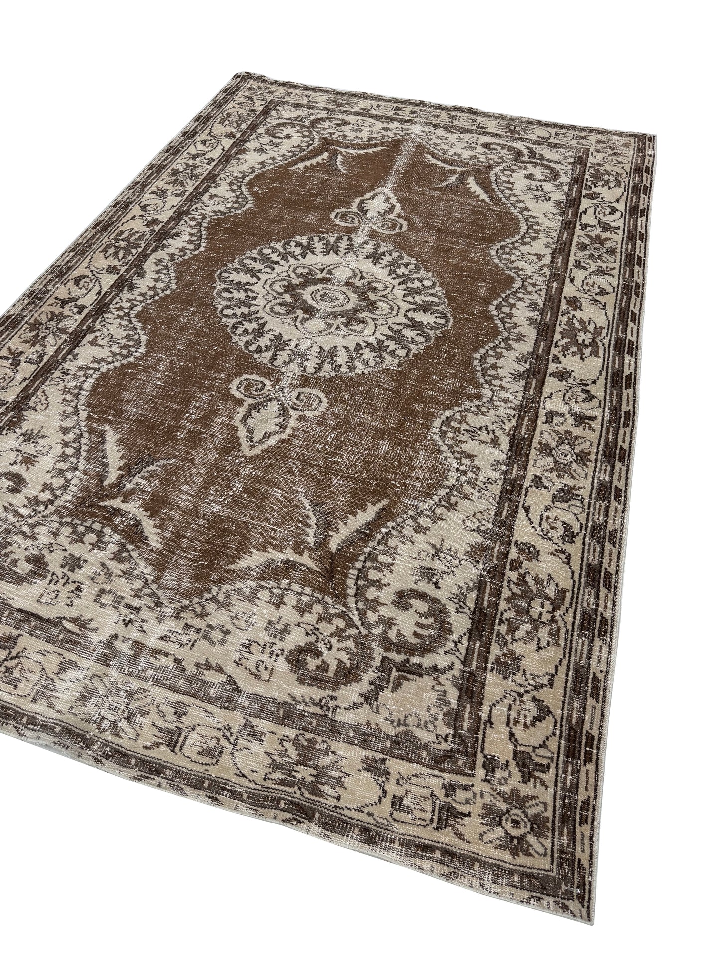 Artisan Angelina  Beige  Vintage Knotted Rug