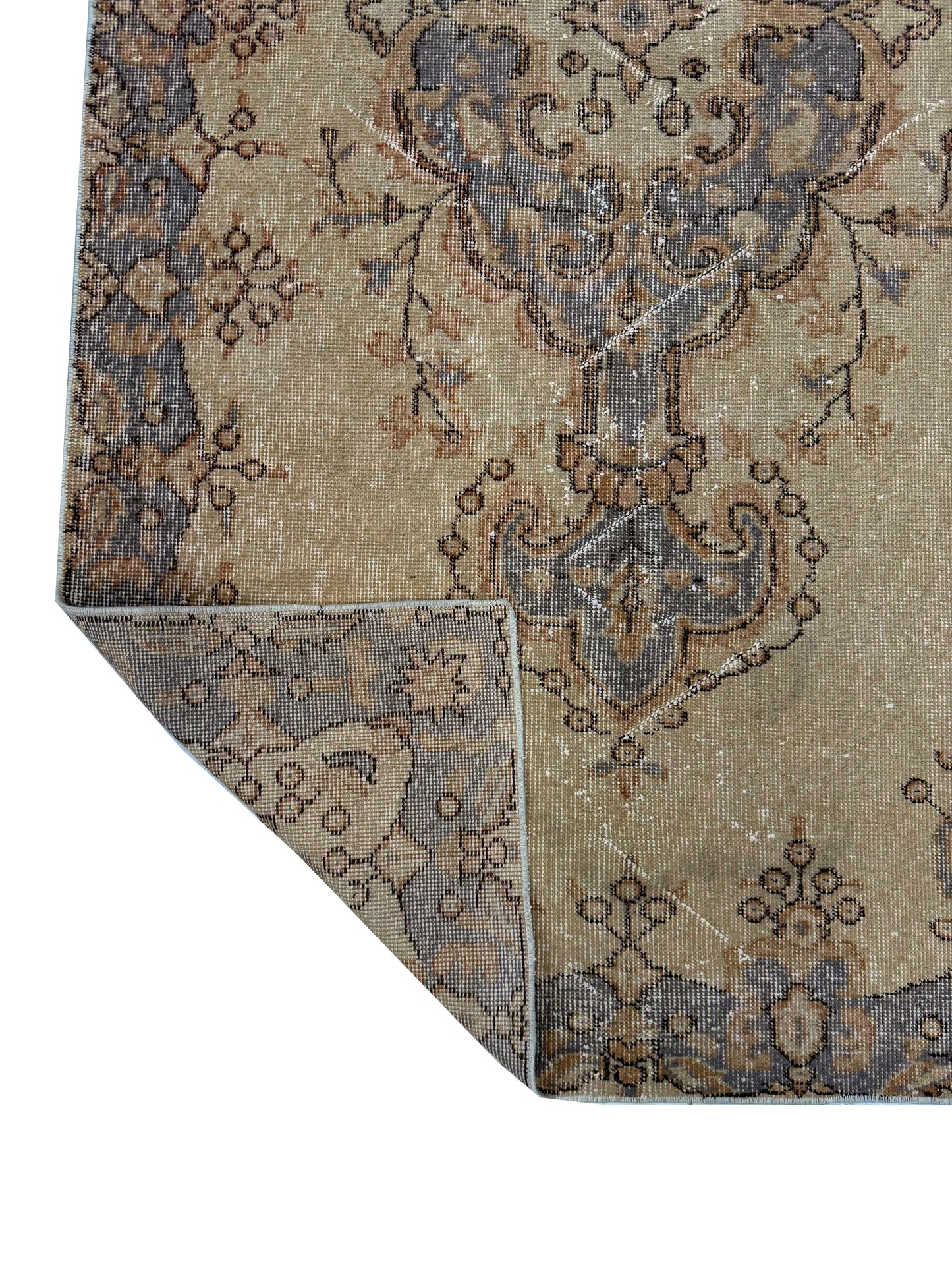 Artisan Angelina Beige Multi Vintage Knotted Rug