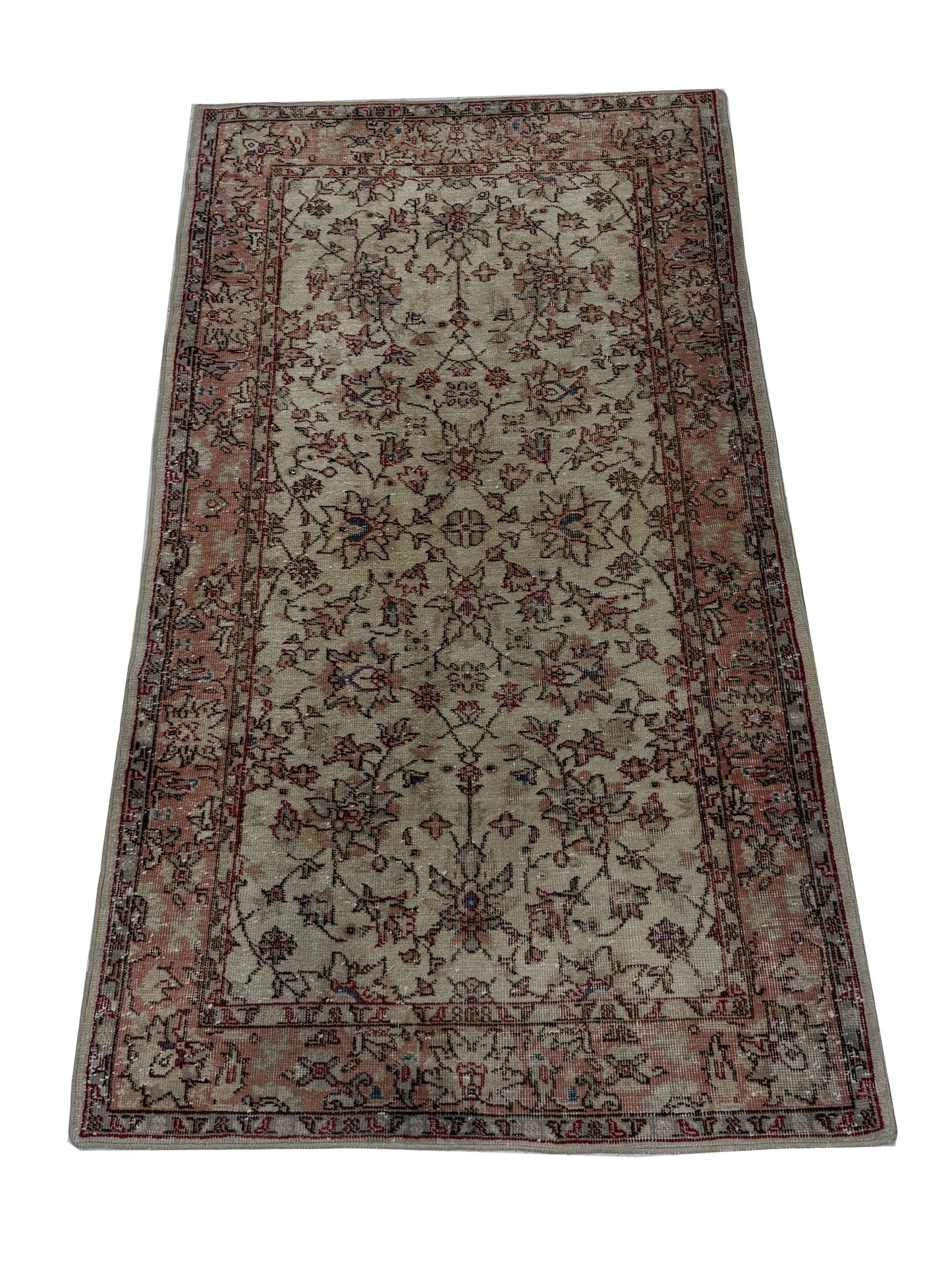 Artisan Angelina  Ivory Brown Vintage Knotted Rug