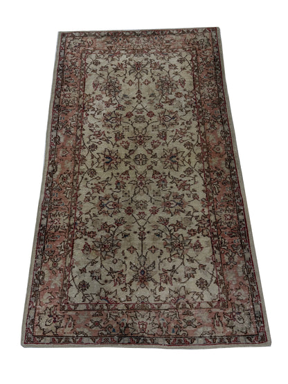 Artisan Angelina  Ivory Brown Vintage Knotted Rug