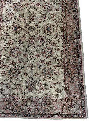 Artisan Angelina  Ivory Brown Vintage Knotted Rug