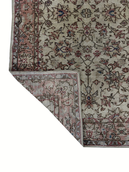 Artisan Angelina  Ivory Brown Vintage Knotted Rug
