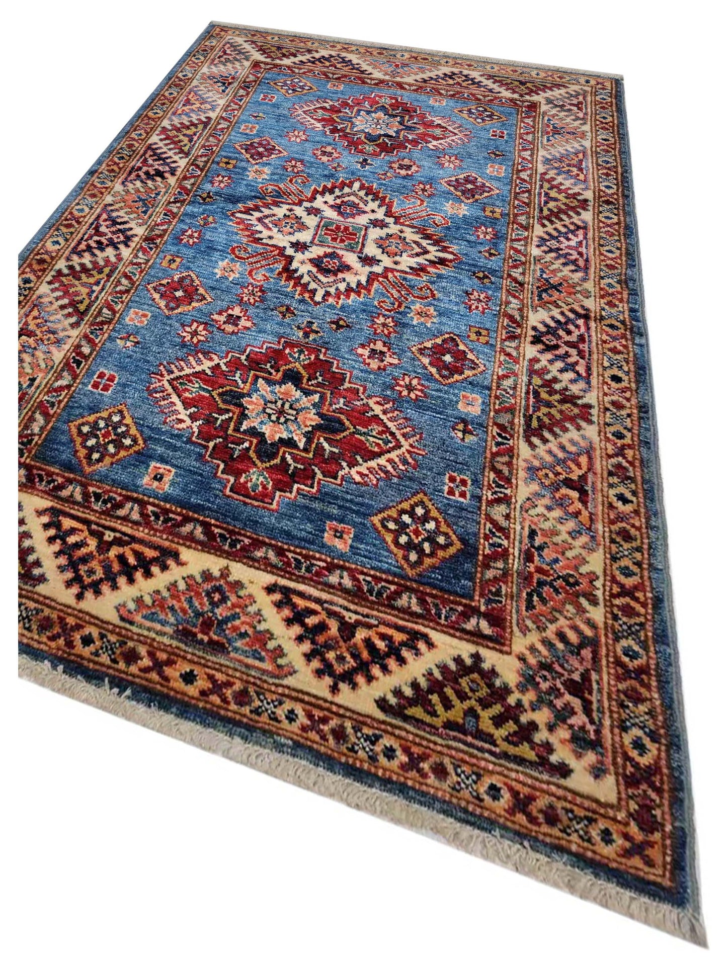 Artisan Scarlett  Blue-Ivory  Traditional Knotted Rug