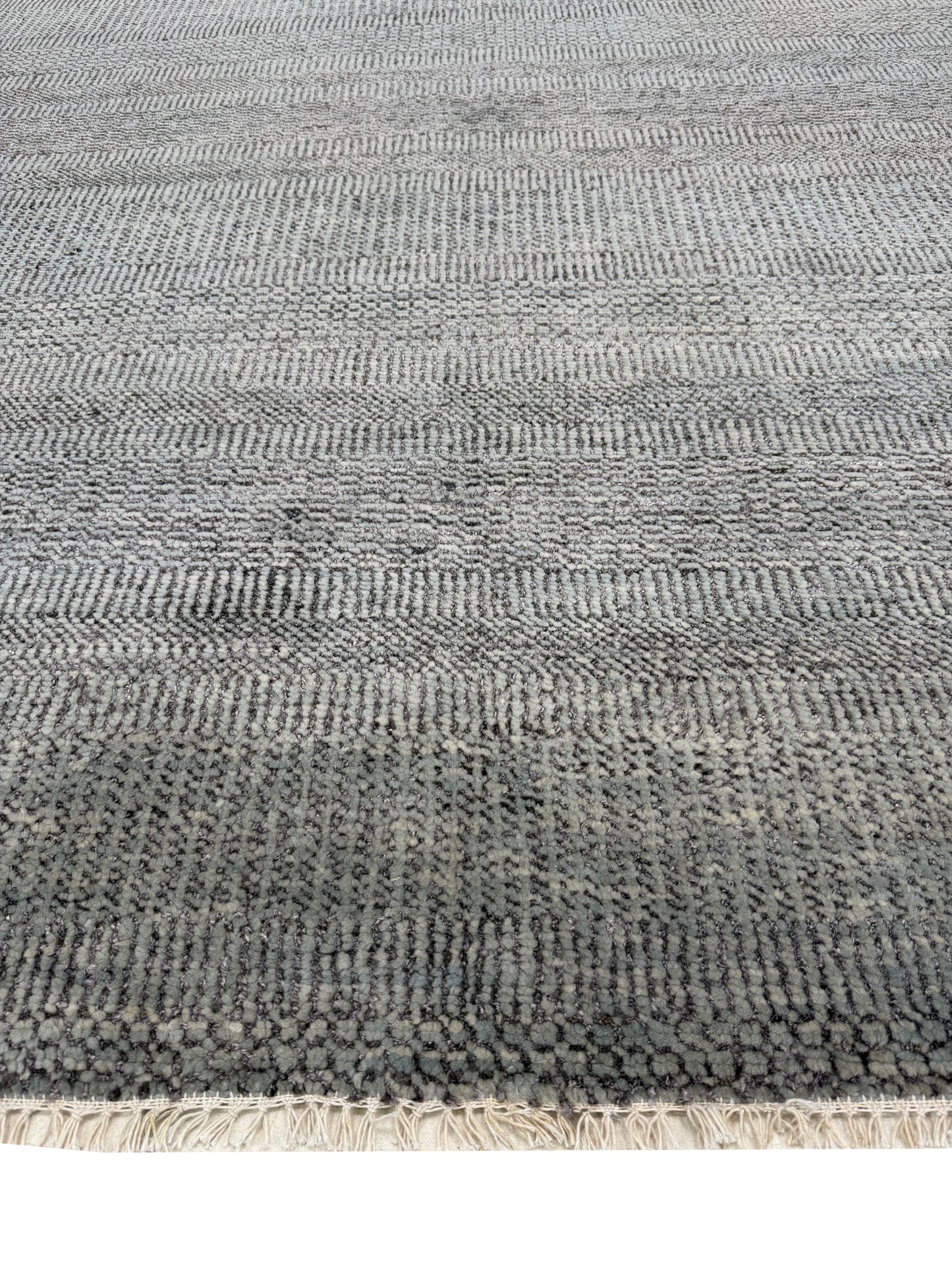 Artisan Samara Charcoal Beige Transitional Knotted Rug