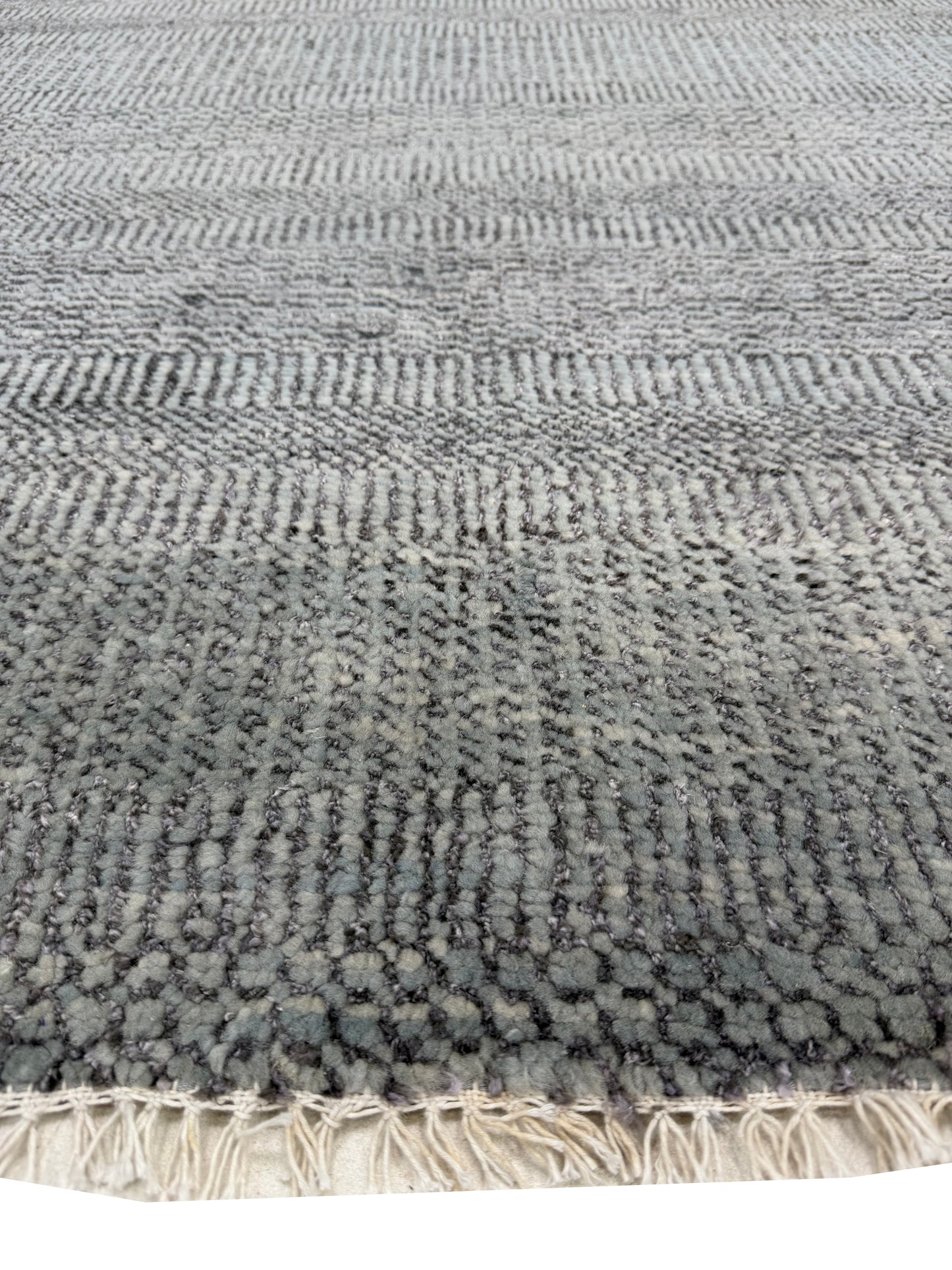 Artisan Samara Charcoal Beige Transitional Knotted Rug