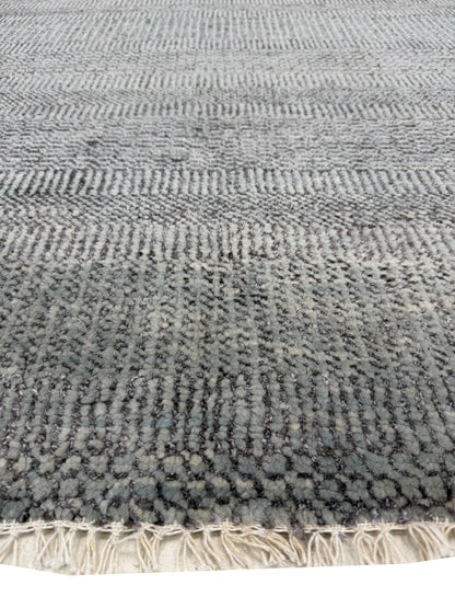 Artisan Samara Charcoal Beige Transitional Knotted Rug