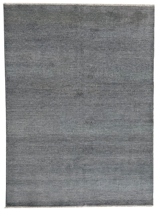 Artisan Samara Charcoal Beige Transitional Knotted Rug