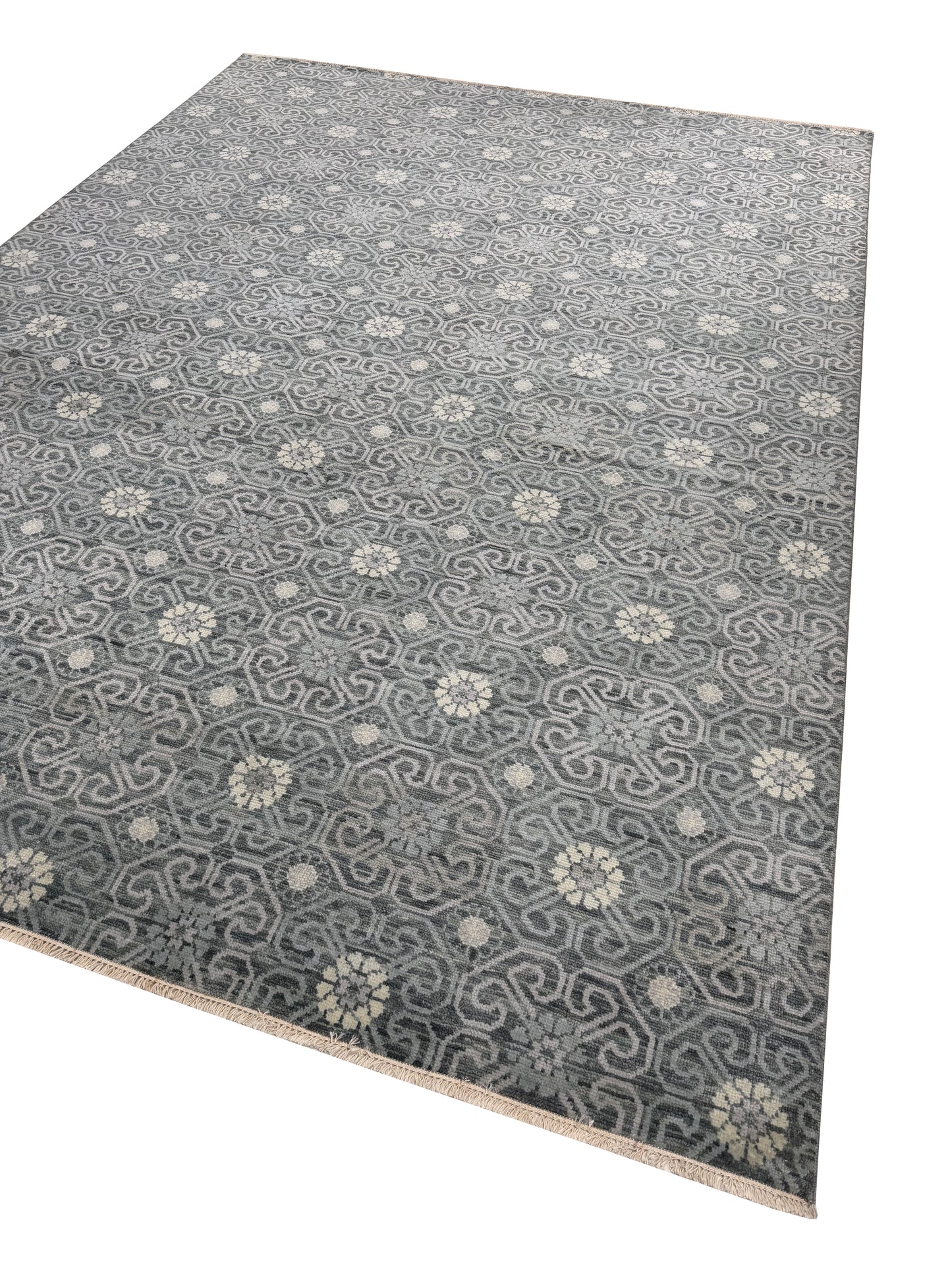 Artisan Samara Grey Beige Transitional Knotted Rug