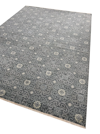 Artisan Samara Grey Beige Transitional Knotted Rug