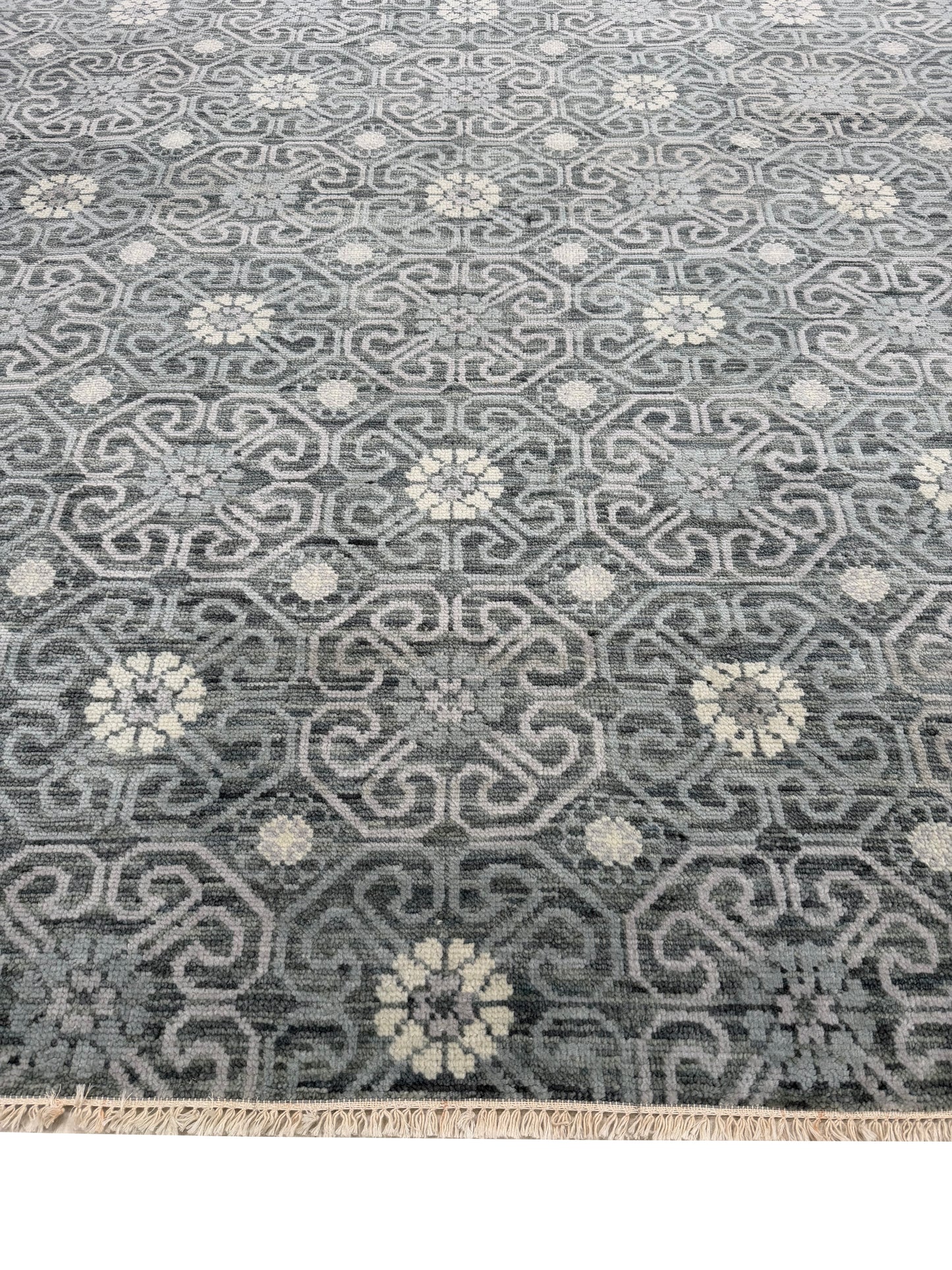 Artisan Samara Grey Beige Transitional Knotted Rug