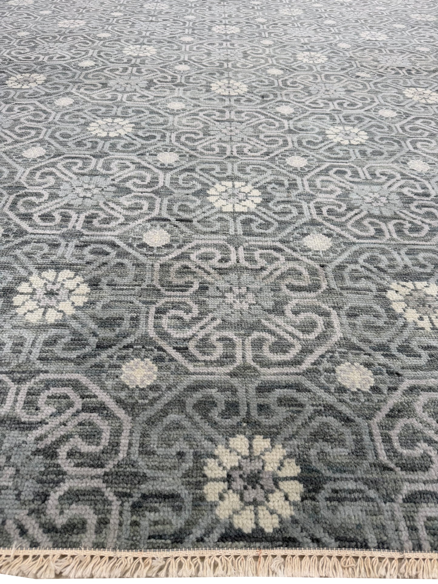 Artisan Samara Grey Beige Transitional Knotted Rug