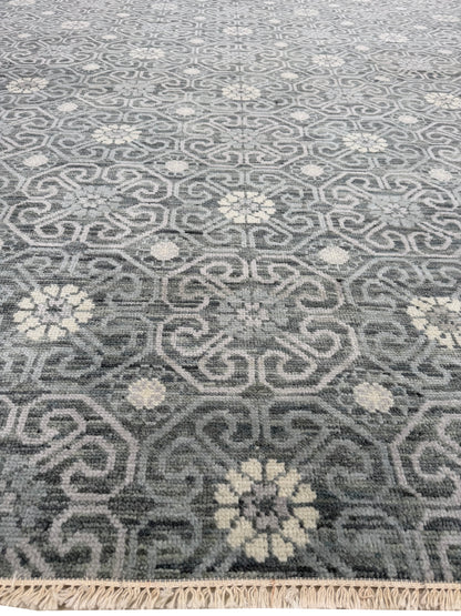 Artisan Samara Grey Beige Transitional Knotted Rug