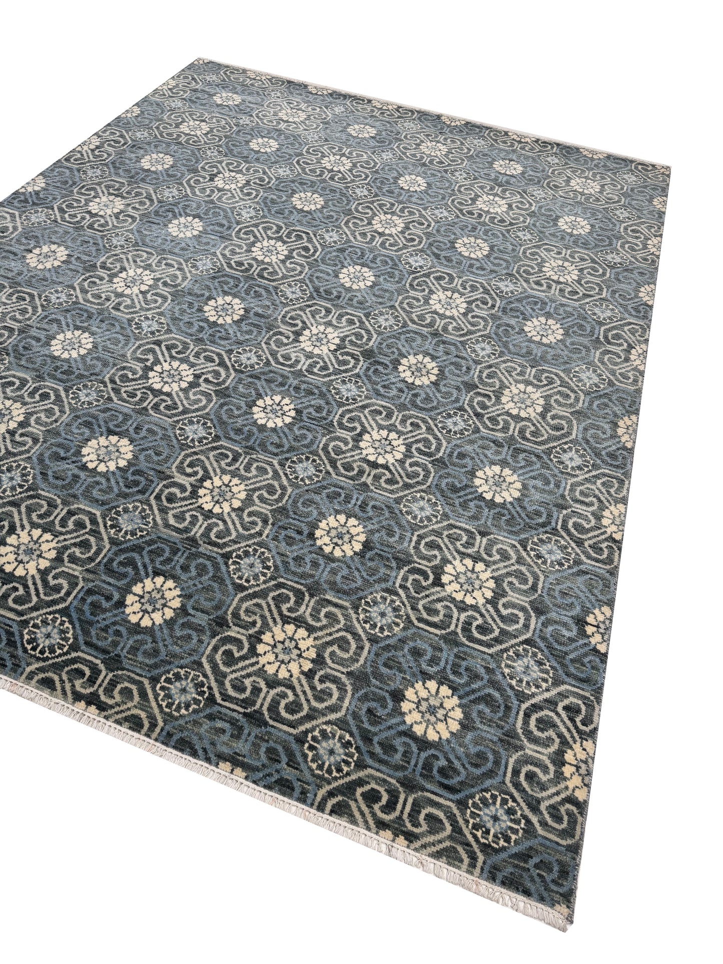 Artisan Samara Grey Beige Transitional Knotted Rug