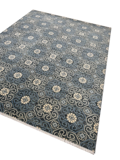 Artisan Samara Grey Beige Transitional Knotted Rug