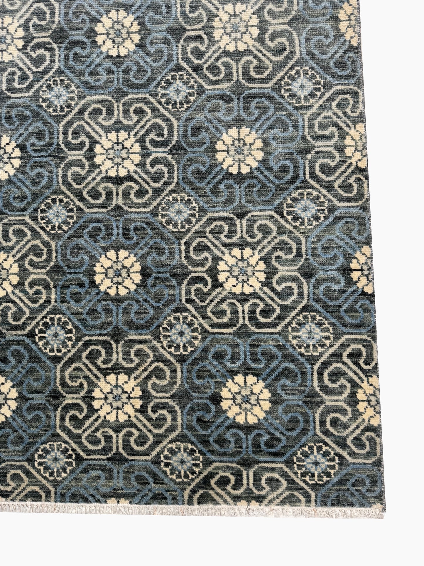 Artisan Samara Grey Beige Transitional Knotted Rug
