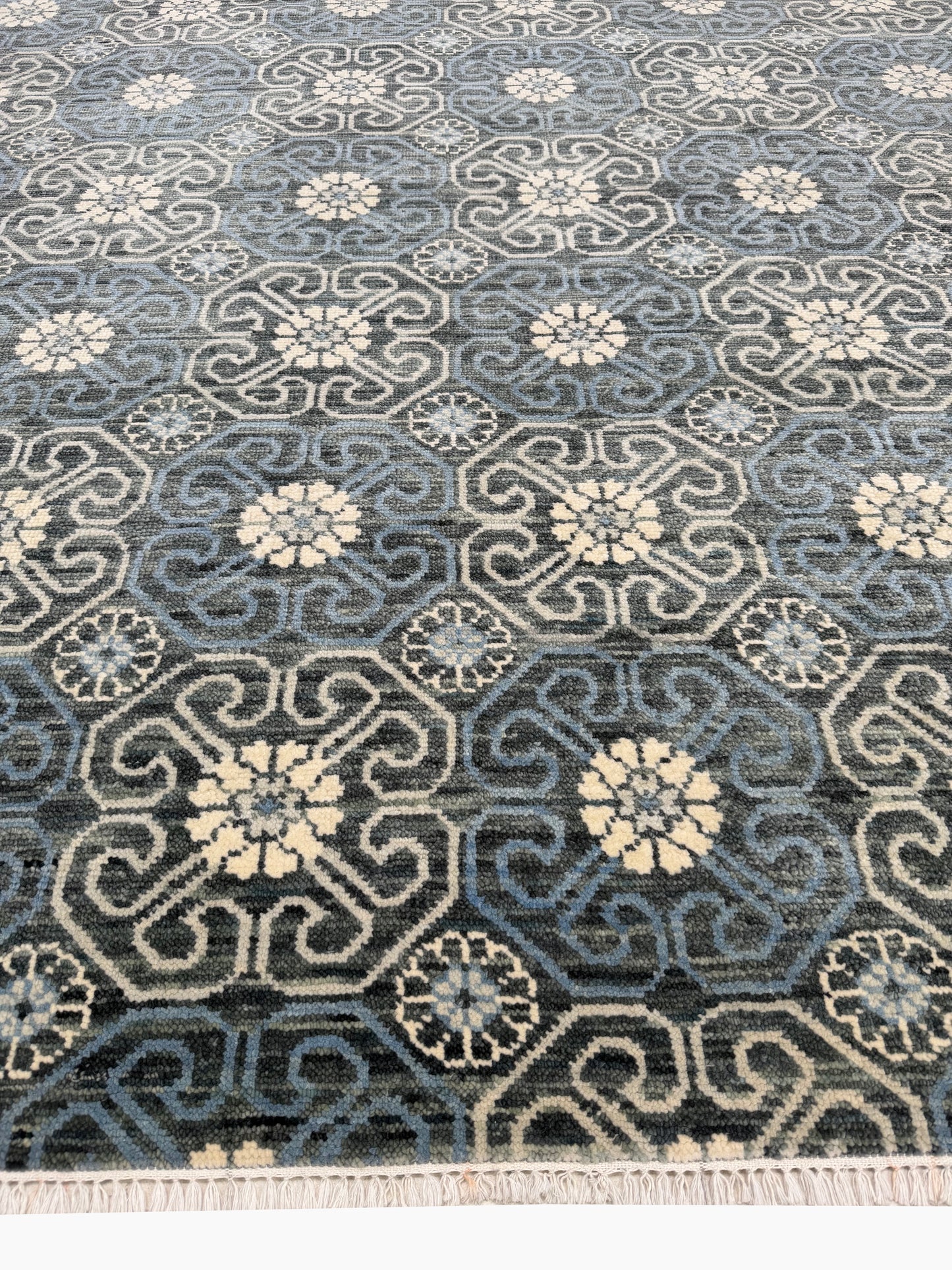 Artisan Samara Grey Beige Transitional Knotted Rug