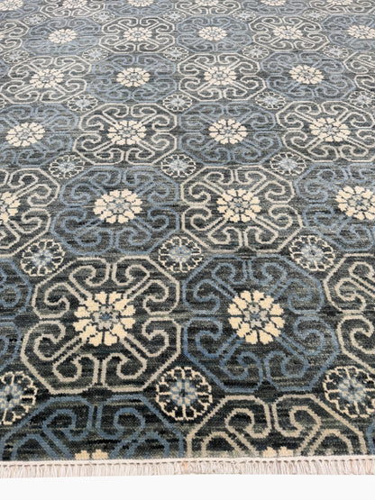 Artisan Samara Grey Beige Transitional Knotted Rug