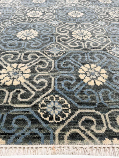 Artisan Samara Grey Beige Transitional Knotted Rug