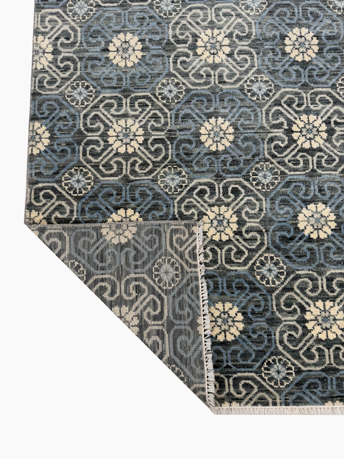 Artisan Samara Grey Beige Transitional Knotted Rug