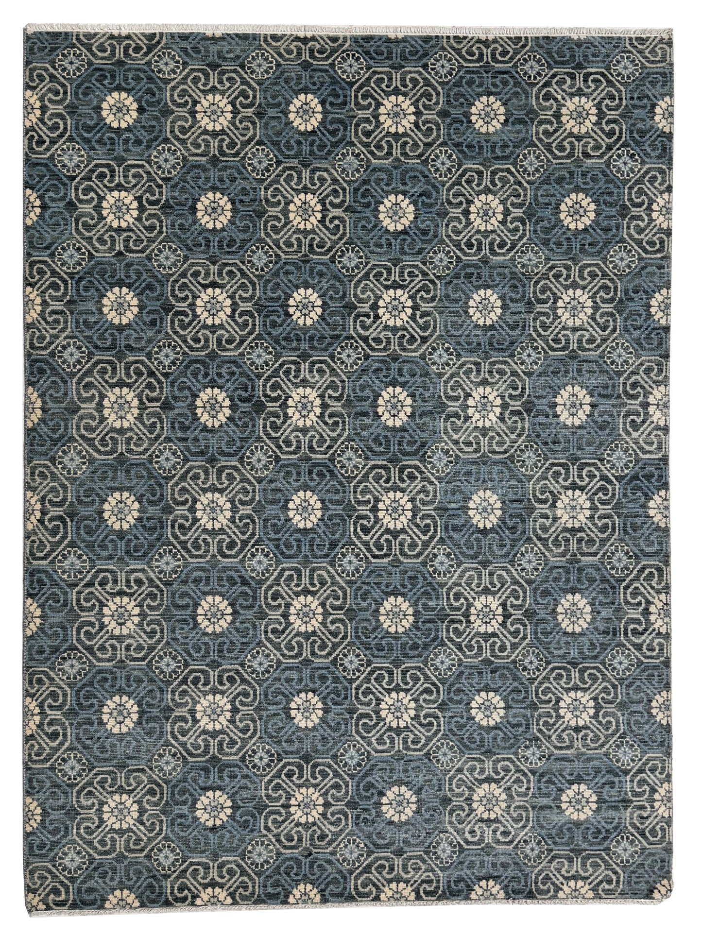 Artisan Samara Grey Beige Transitional Knotted Rug