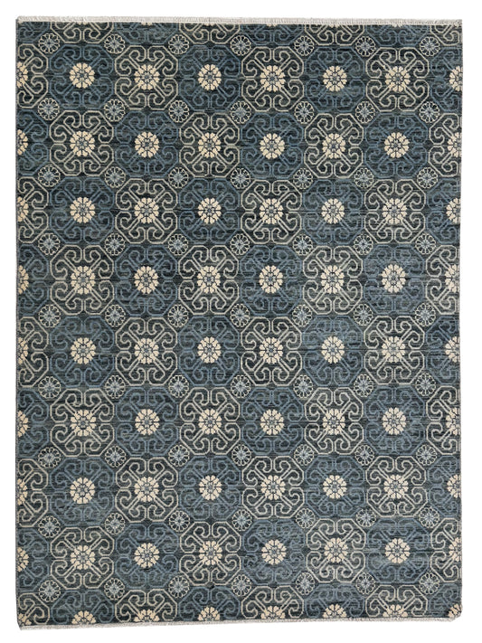 Artisan Samara Grey Beige Transitional Knotted Rug