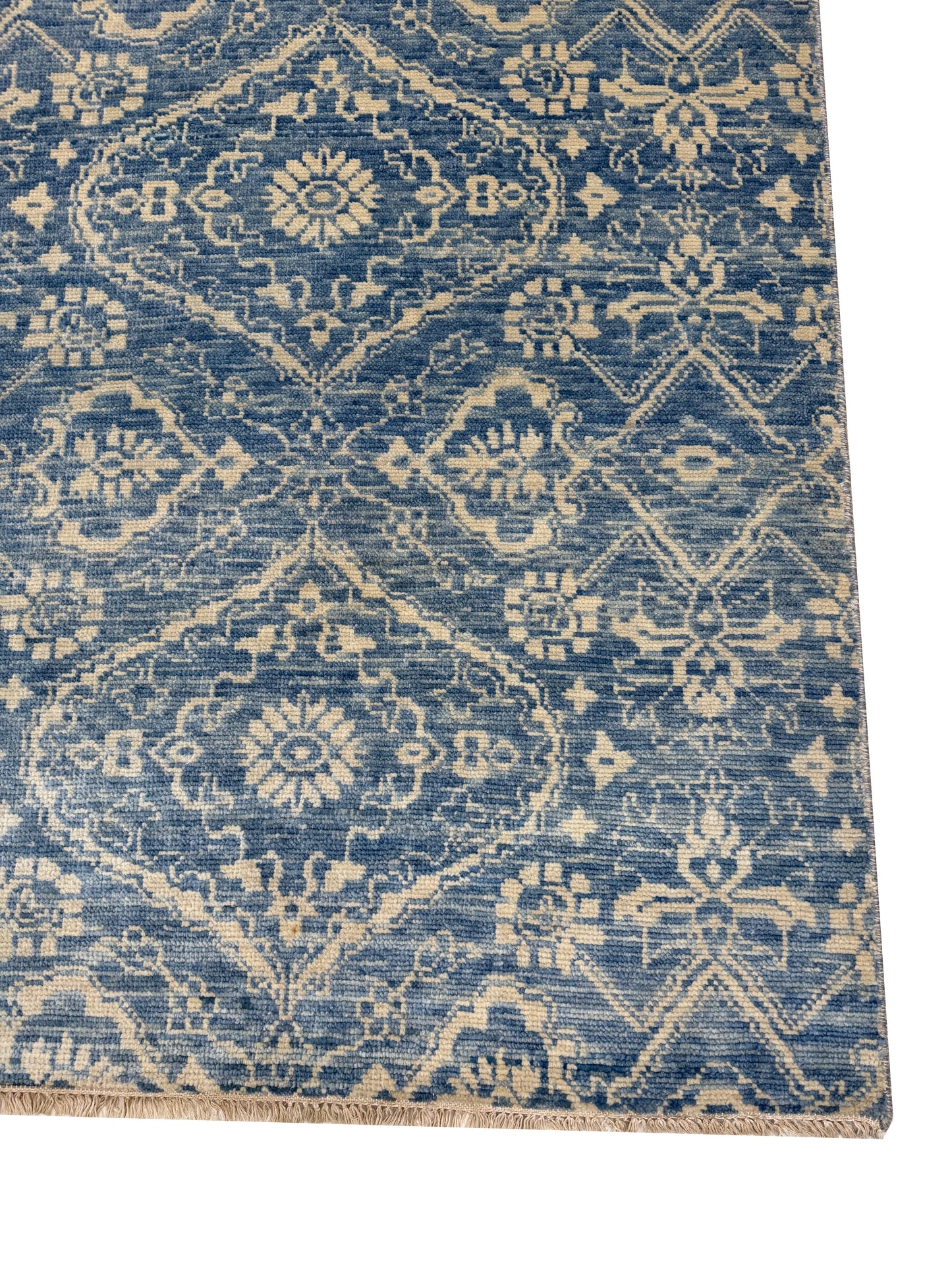 Artisan Samara Blue Ivory Transitional Knotted Rug