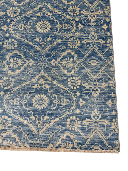 Artisan Samara Blue Ivory Transitional Knotted Rug