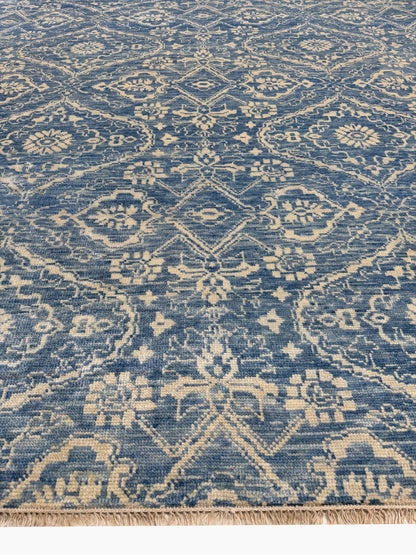 Artisan Samara Blue Ivory Transitional Knotted Rug