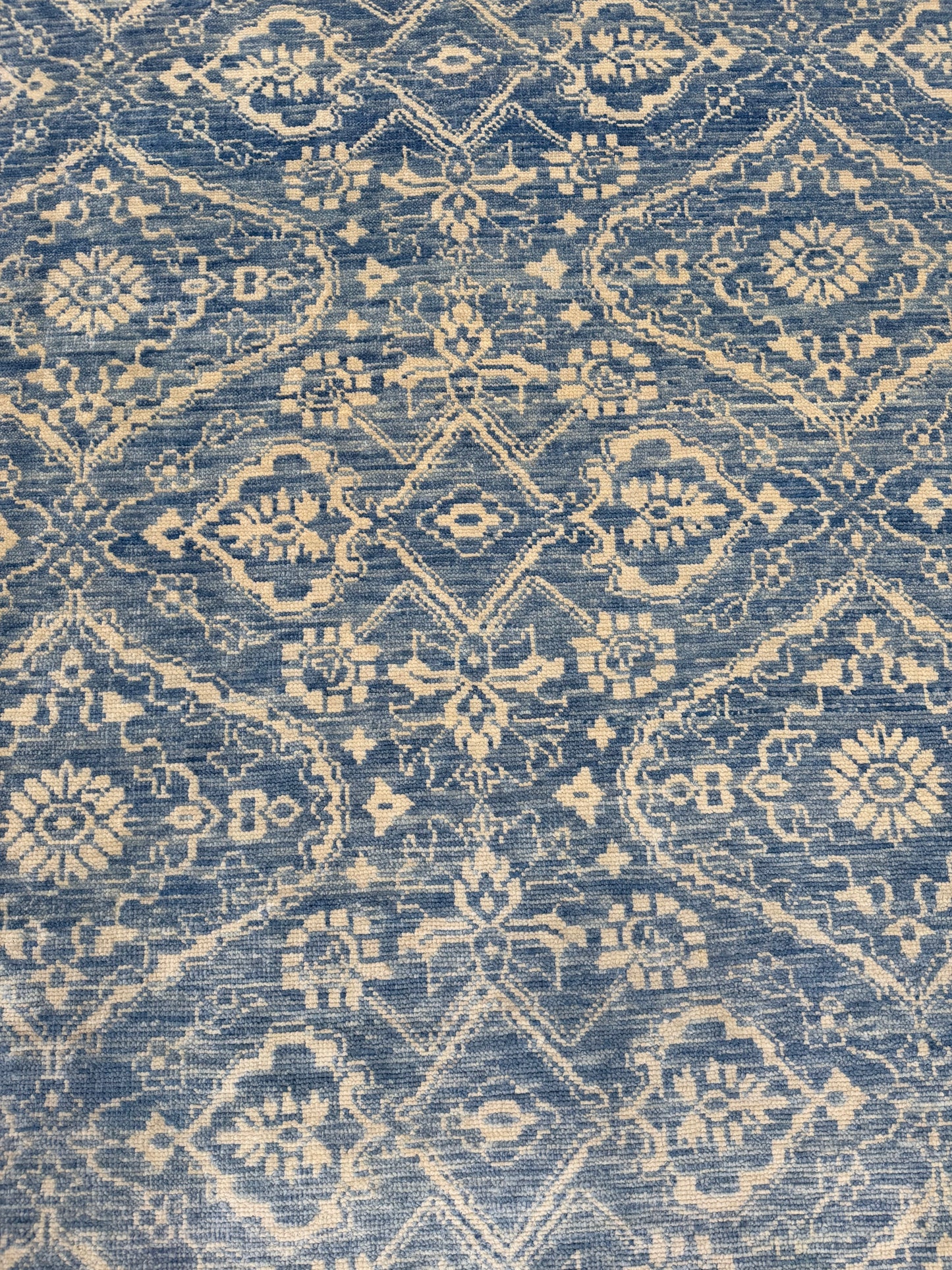 Artisan Samara Blue Ivory Transitional Knotted Rug