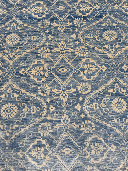Artisan Samara Blue Ivory Transitional Knotted Rug