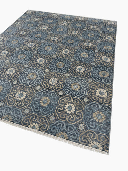 Artisan Samara Grey Beige Transitional Knotted Rug