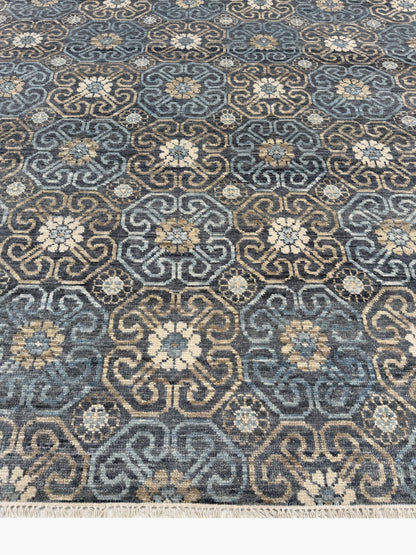 Artisan Samara Grey Beige Transitional Knotted Rug