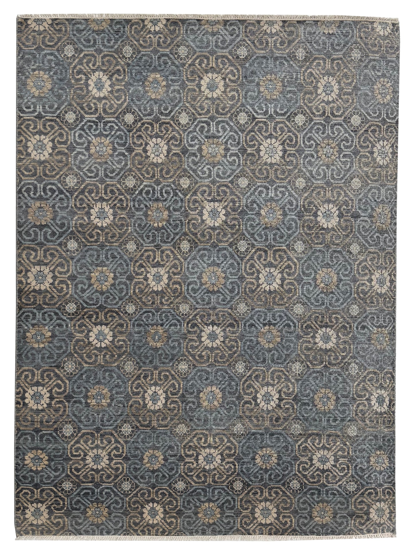 Artisan Samara Grey Beige Transitional Knotted Rug
