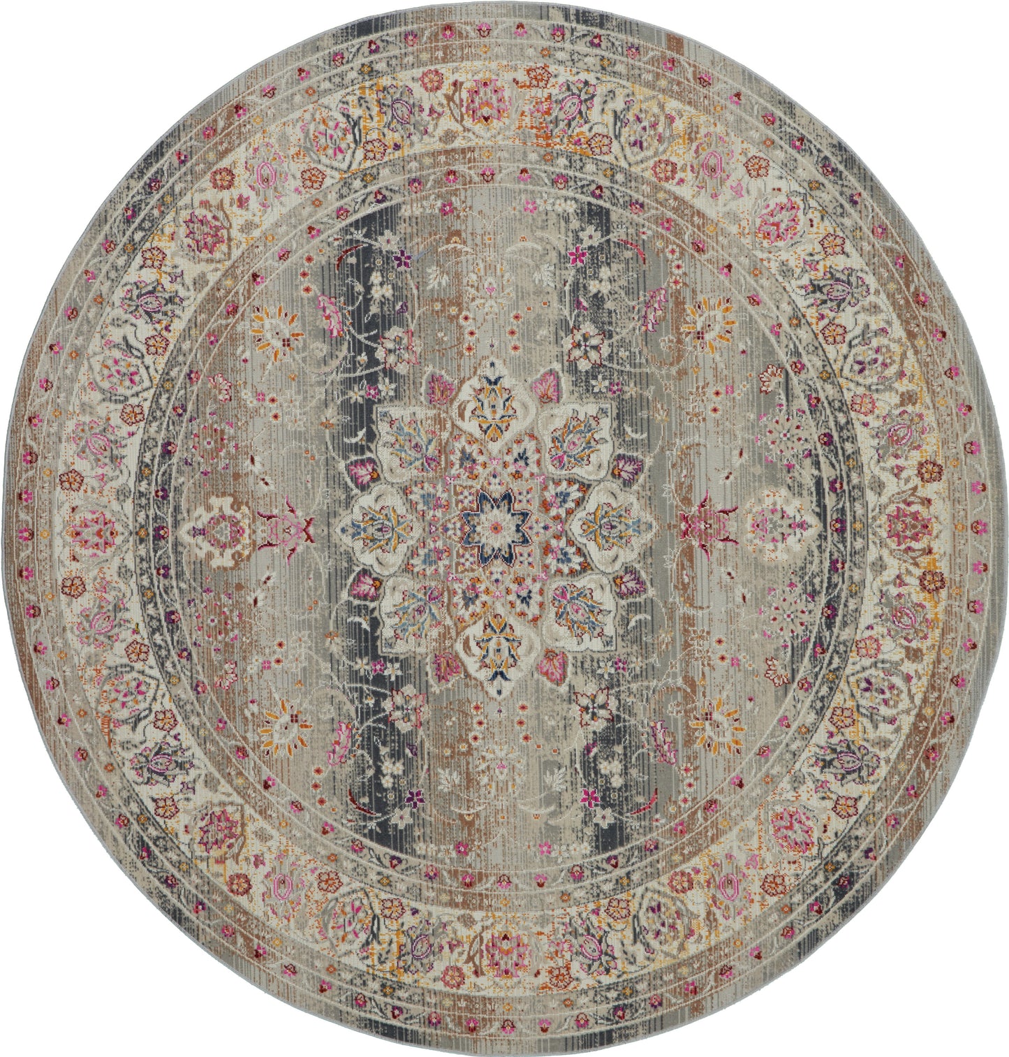 Nourison Home Vintage Kashan VKA01 Grey Traditional Power-loomed Rug