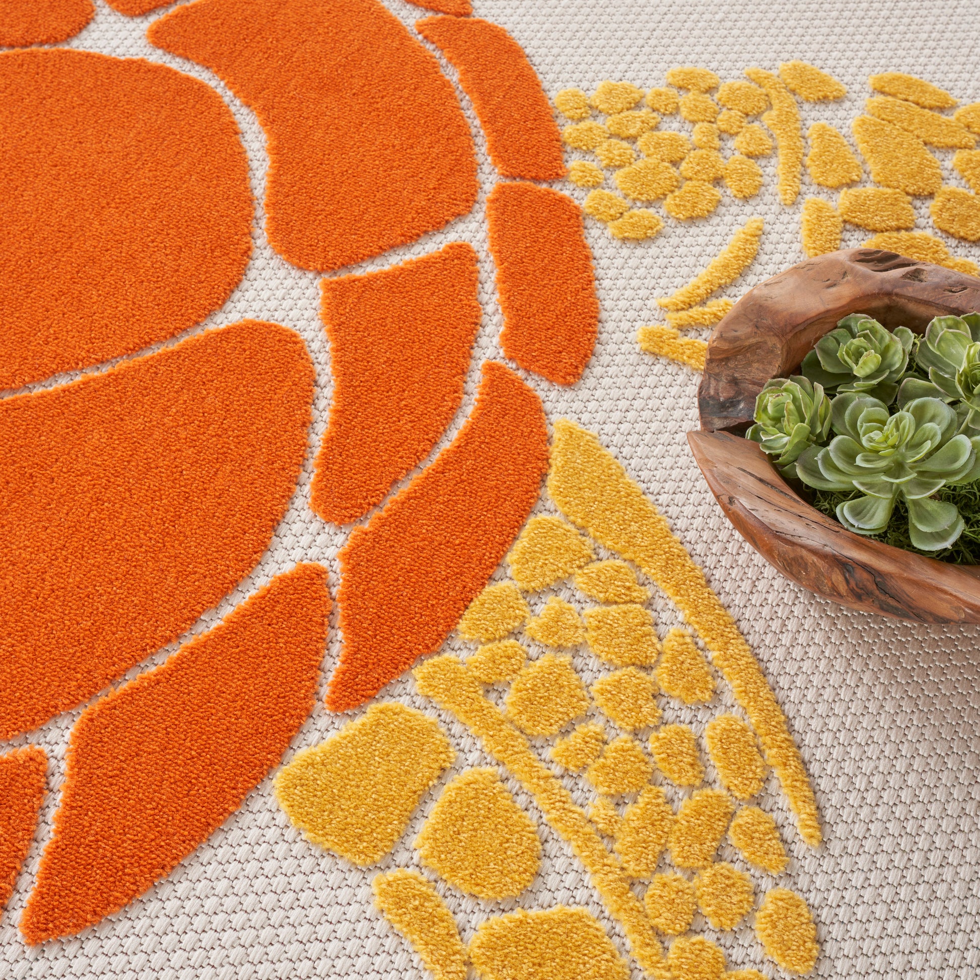 Nourison Home Aloha  Teal Multicolor  Contemporary