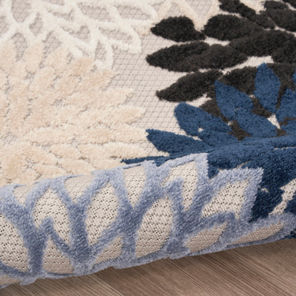 Nourison Home Aloha  Blue Multicolor  Contemporary