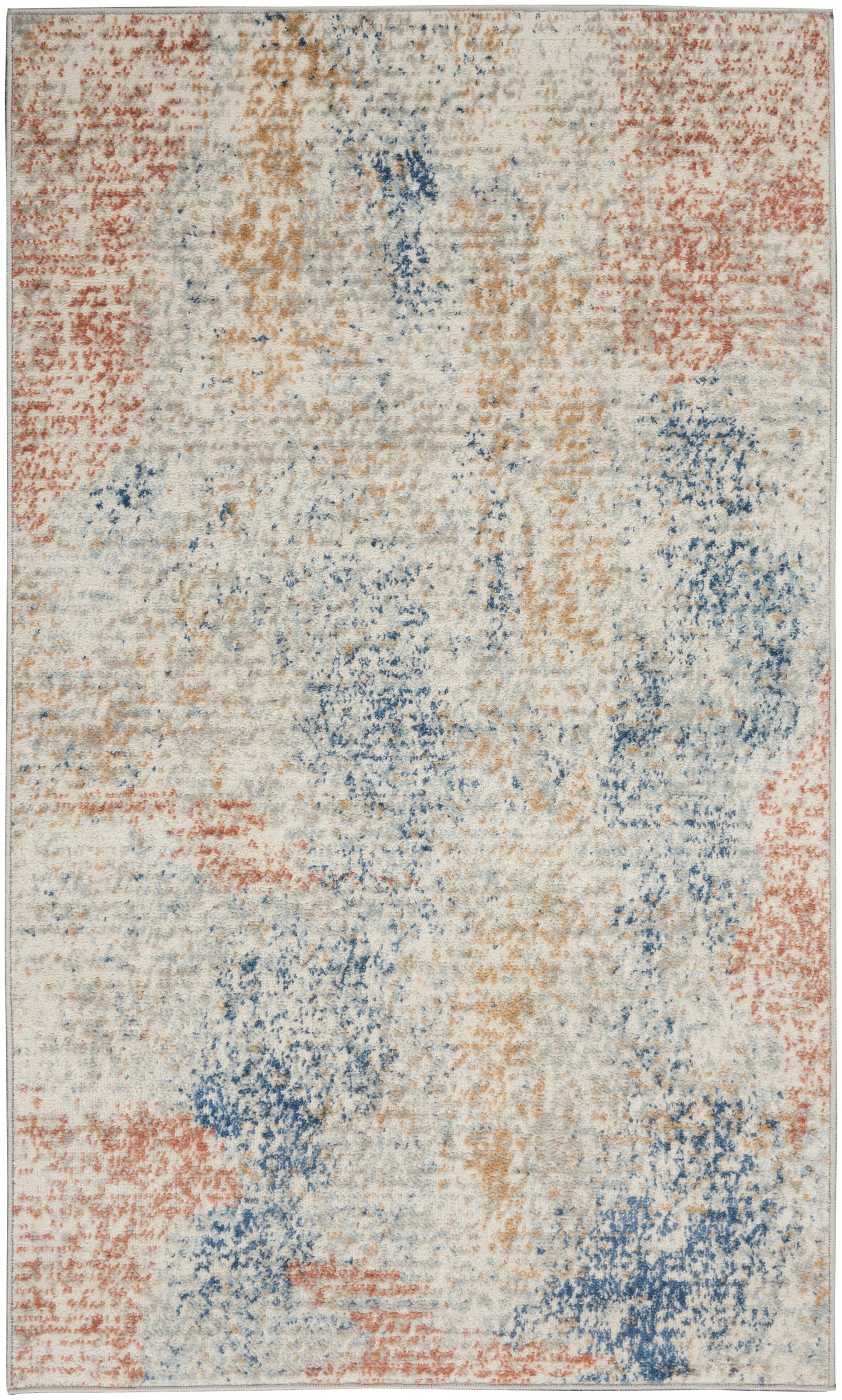 Nourison Home Quarry QUA10 Ivory Multicolor Contemporary Power-loomed Rugs