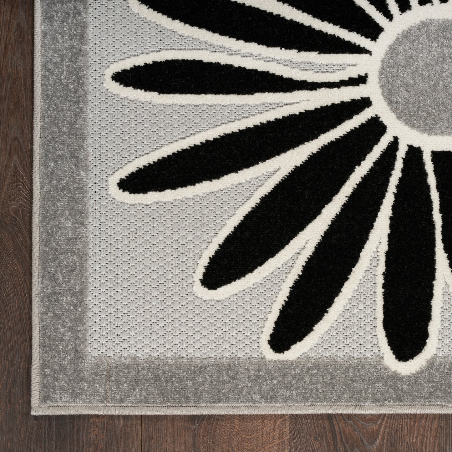 Nourison Home Aloha  Black White  Contemporary