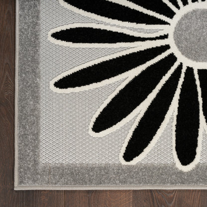 Nourison Home Aloha  Black White  Contemporary
