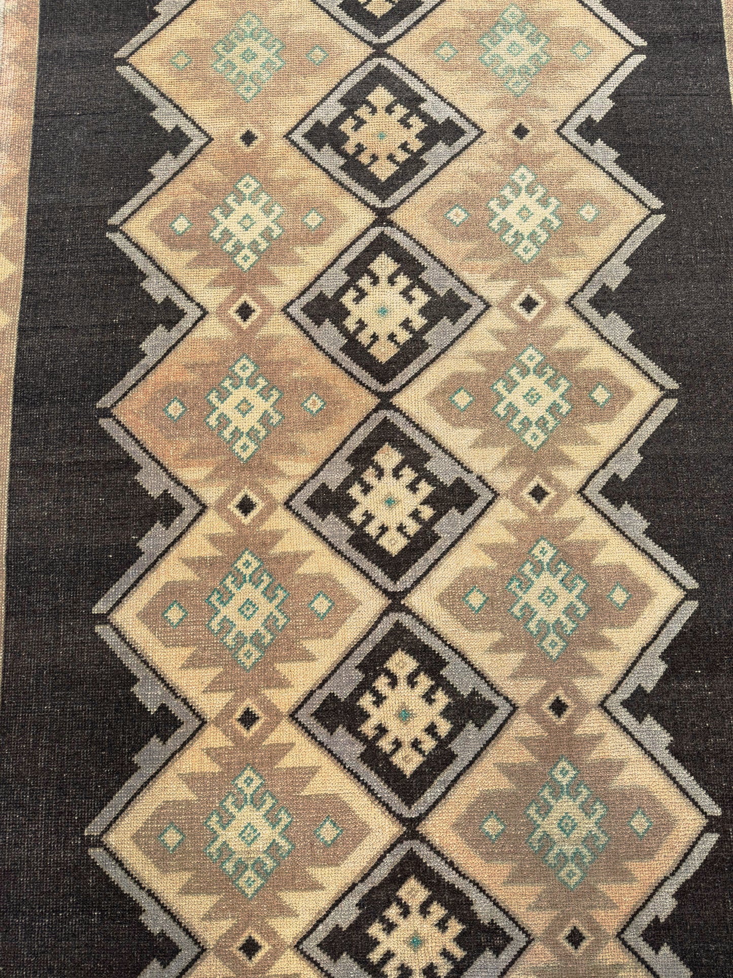 Artisan Angelina Beige Brown Vintage Knotted Rug