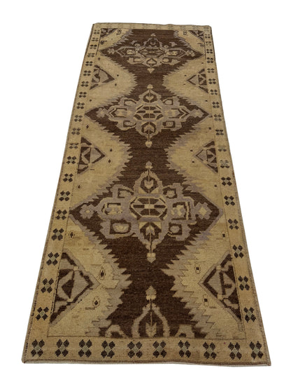 Artisan Angelina Brown Lt.Gold Vintage Knotted Rug