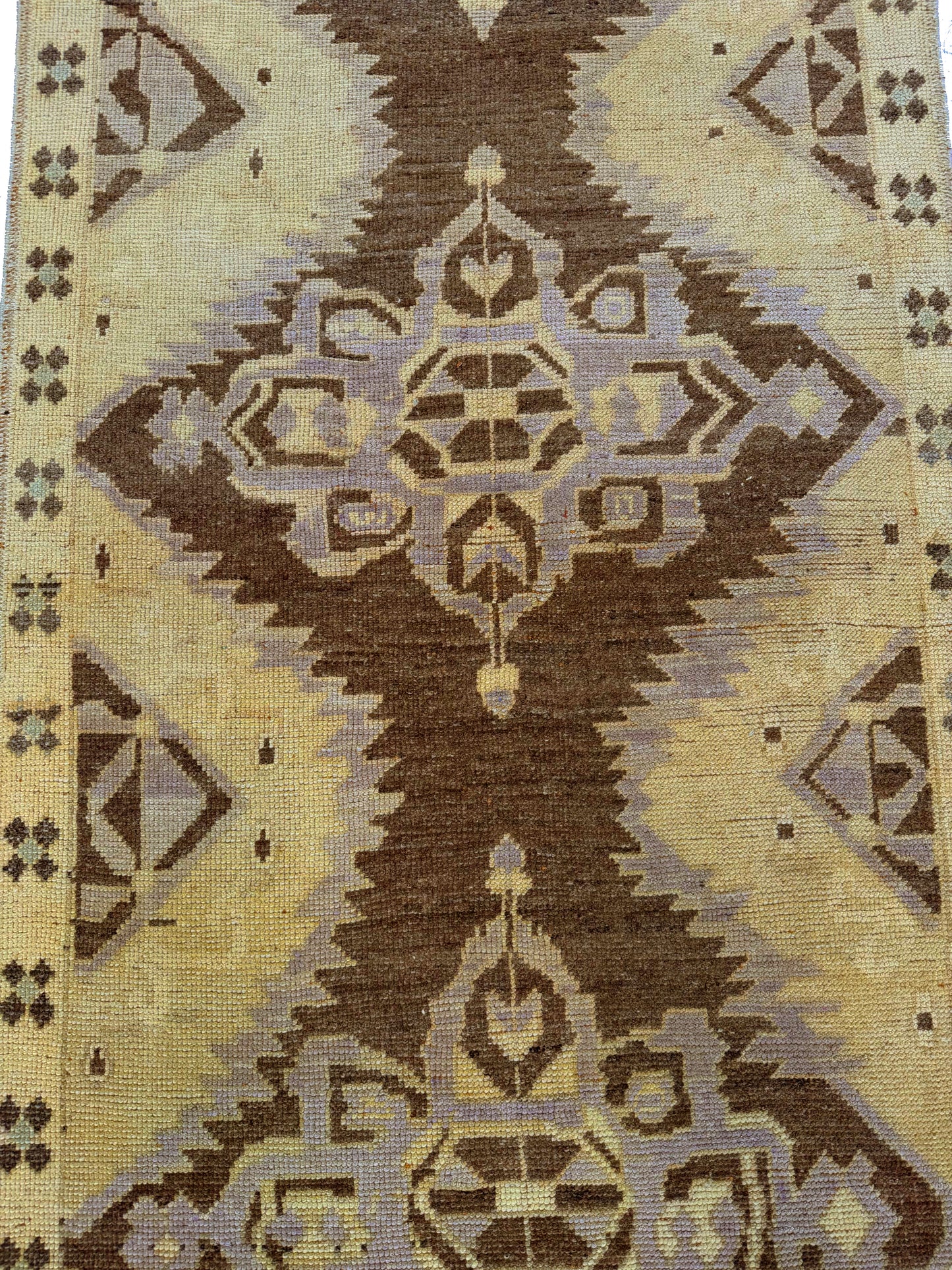 Artisan Angelina Brown Lt.Gold Vintage Knotted Rug
