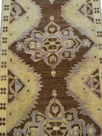 Artisan Angelina Brown Lt.Gold Vintage Knotted Rug