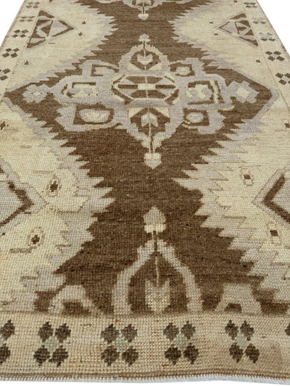 Artisan Angelina Brown Lt.Gold Vintage Knotted Rug