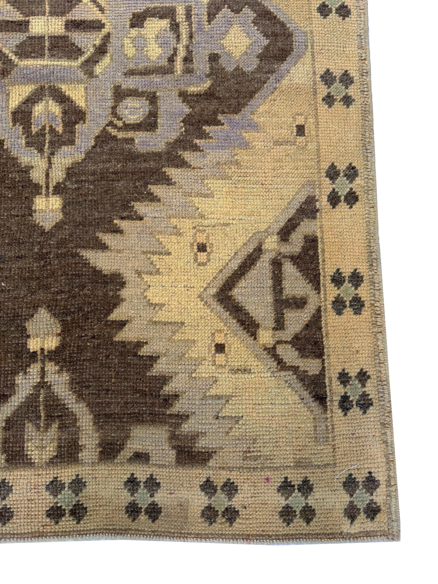Artisan Angelina Brown Lt.Gold Vintage Knotted Rug