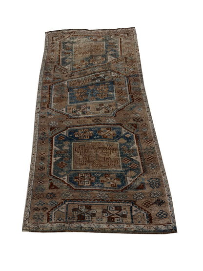 Artisan Angelina Lt.Blue Brown Vintage Knotted Rug